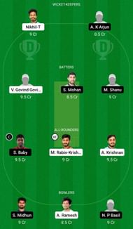 Dream11 Team for Jolly Rovers vs AGORC - KCA Club Championship 2022.